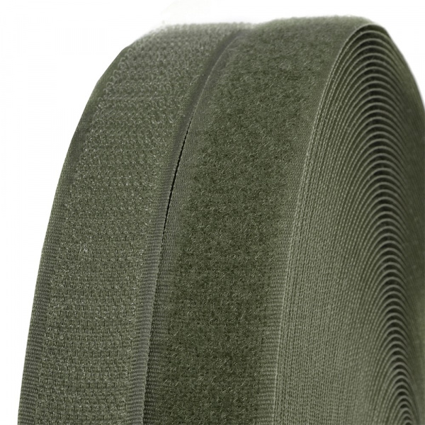 Лента липучка пришивная кат.B шир.50мм хаки (5199) (рул.25м/кор.500м) Hook Tape